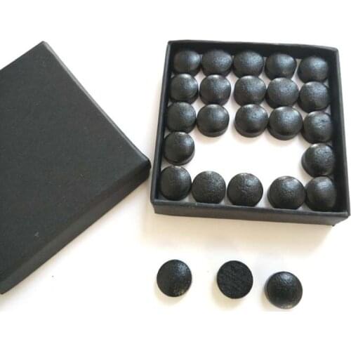 Xmlivet Free shipping 8pcs/lot 13mm/14mm Water Buffalo leather Billiards Cue Tips Black Jump-cue tips Billiard supplies China