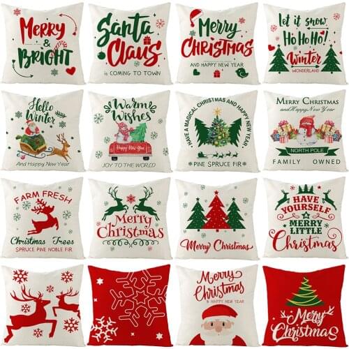 Cushion Cover Merry Christmas Decorations For Home 2021 Christmas Ornaments Christmas Decor Pillow Case Gifts Xmas Decor