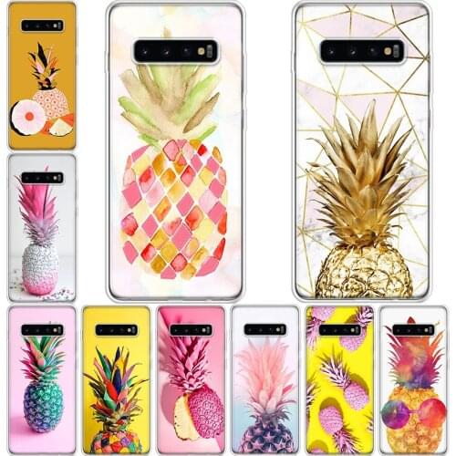 Yellow Pineapple Pink Fruit Phone Case For Samsung Galaxy A71 A70 A51 A50 A41 A40 A30 A21 A10 A01 A90 A20S A20E A10S M30S A6 A7