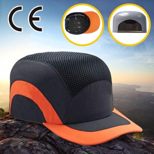 Black Baseball Bump Cap Lightweight Safety hard hat head protection Cap