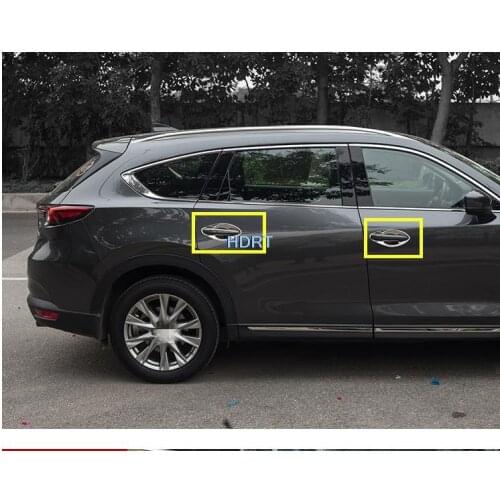 For Mazda CX-5 CX5 CX-8 CX8 CX-9 CX9 2017 2018 2019 Car Accessories ABS Chrome 8pcs Door Handle bowl Cover Trim