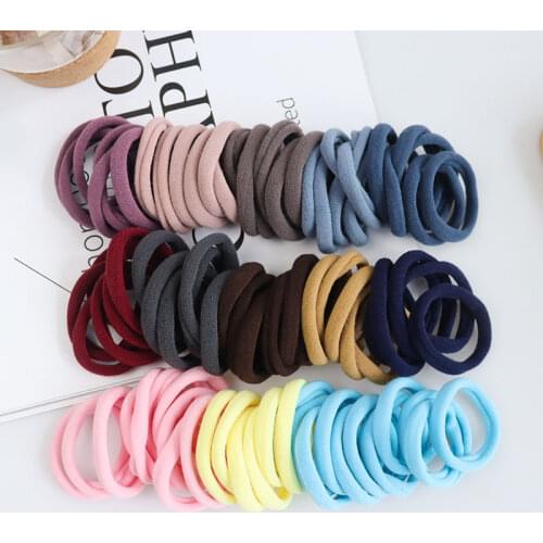 Womens Elastic Hair Bands Colorful Nylon Hair Accessories for Children Girls Baby Hair Gum Scrunchies Kid Rubber Bands Hair Ties