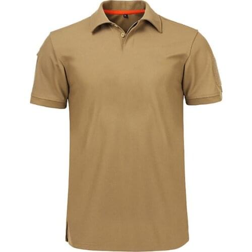 Men Summer Casual Turn Down Collar Short Sleeve Armband Buttons T-shirt Top for Daily Life