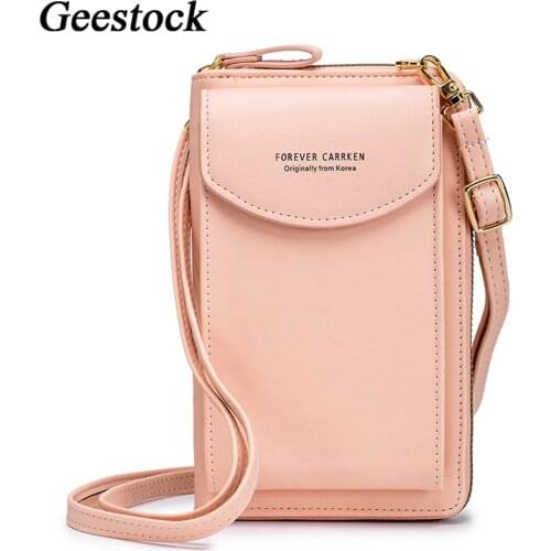 Geestock Wallet Case Small Purse Elegant Handbags Purse for Women Small Crossbody Bags Shoulder Pack Pink Wallet Clutch Female P