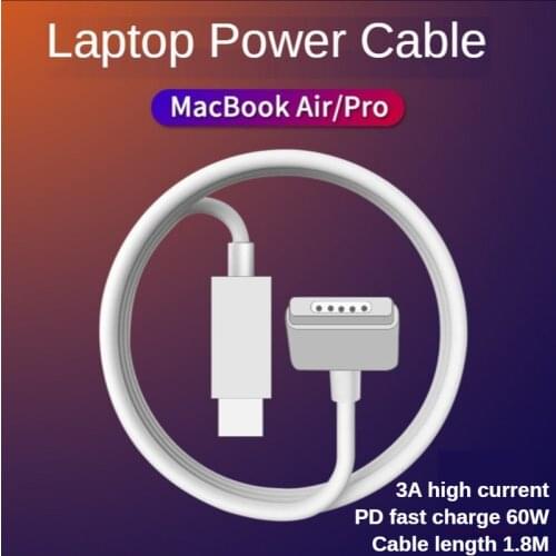 Apple Notebook Charging Cable Typec To Macboo Conversion Cable Type-C Female To Magsafe2 1.8M 3A High Current 87-100w Power