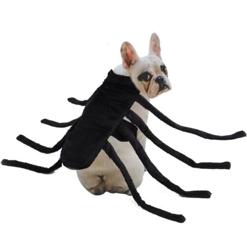 Halloween Spider Pet Costume Spider Dog Realistic Dress Up Prop Pet Dog Cat Spider Costumes Dressing Up Pet Party ClothesS/M/L