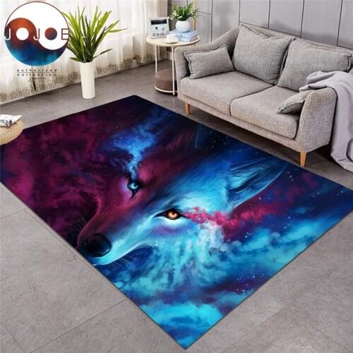 Where Light And Dark Meet by JoJoesArt Carpets Wolf Lion Large Area Rug for Living Room Modern Home Mat Anti-dirty alfombra