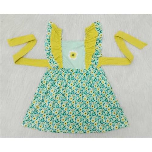 2021Best Selling New Baby Girls Clothes Sleeveless Dress Floral Print for Teens Kids Wear