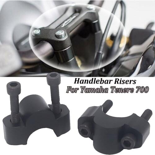 Motorcycle Accessories For Yamaha Tenere 700 Tenere700 Handlebar Risers Mounting Clamp Mount Riser Clamps CNC Billet Aluminum