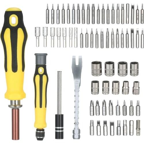70-in-1 Screwdriver Bit Set CRV Bits and Sockets Hexagon Slotted & Torx Bits Tri-wing Hardware Tool Kit Useful for Repairing