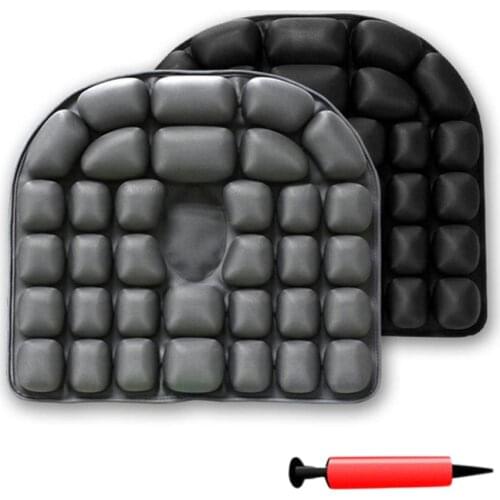 Car Seat Cushion Air Inflatable Chair Pad Breathable Cover Sciatica Back Pain Relief For Office Car Seat Mat Home