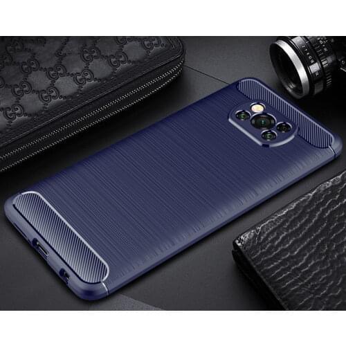 Luxury case For POCO X3 NFC case POCO X 3 Silicone Carbon Fiber cover for POCO F2 Pro Fundas Poco m2 pro x2