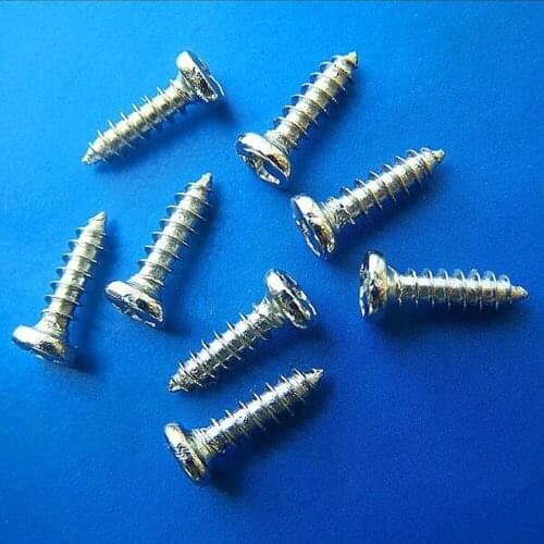 PAM1.2 1.4 1.5 1.7 M2 2.3 2.6 2.8 M3*3 4 5 6 7 8 10 12 Round Head Pointed Tail Phillips Self-Tapping Screws Silver/Black