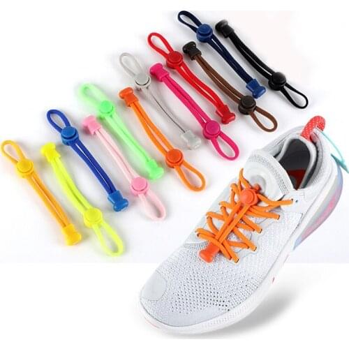 2PCS Sports Spring Lock Shoelaces No Tie Shoelaces Elastic Shoelace Suitable For All Shoes Lazy Laces Sneaker Shoe Accessories