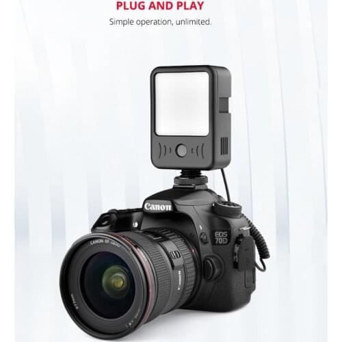 5W Camera Photo LED Video Light 6500K Microphone Recording Portable LED Fill Light Supplementing Light Set Vlog Shooting Kits