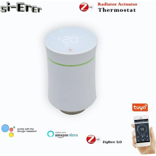 WIFI Intelligent radiator actuator Tuya Zigbee radiator thermostat works with Alexa Google home