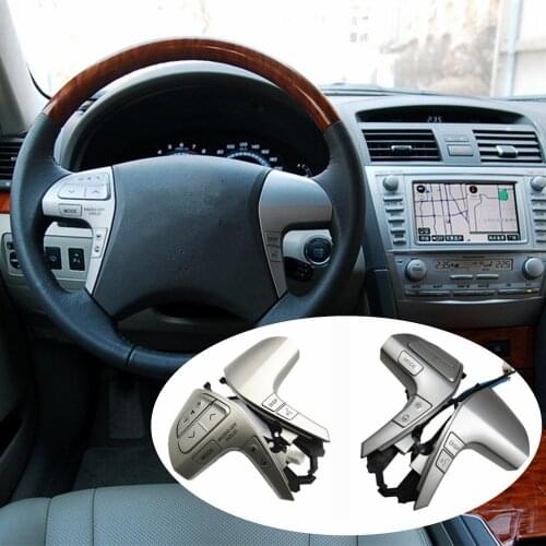 UV silver Bluetooth Steering Wheel Audio Control Button Switch 84250-06160 For Toyota Camry Corolla Hilux Vigo Highlander Innova