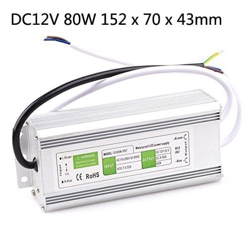 DC 12v 10w 15W 20W 30W 36W 50W 60W 80W 100W 150w 200w Led Outdoor Waterproof Transformer Led Driver Switch Power Supply Ip67