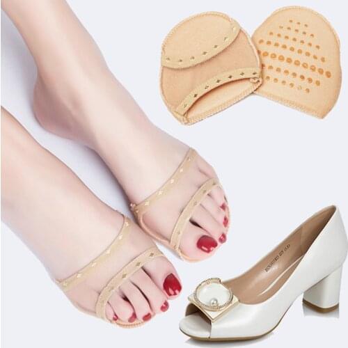 1Pair Forefoot Pad Shoe Sticker Inserts Gel Heel Shoe Cushion Anti-slip High Heeled Insert Shoe Filler Shoe Accessories