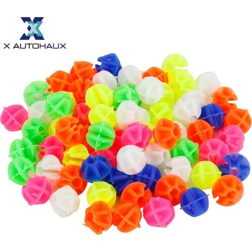 X Autohaux Multicolor Bike Wheel Spoke Bead Decoration Luminous Bead Clip 70 / 140 pcs Colorful Mixed Shaped Bicycle Bead Clip