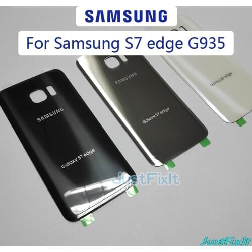For SAMSUNG Galaxy S7 edge G935F Back Battery Cover Door Rear Glass Housing Case Replace Battery Cover