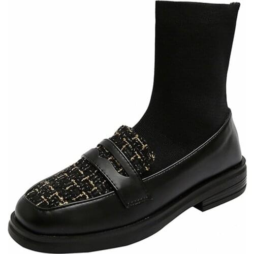 Women Boots Fashion Casual Socks Boots Autumn Winter Comfortable Womens Shoes Large Size 33-43