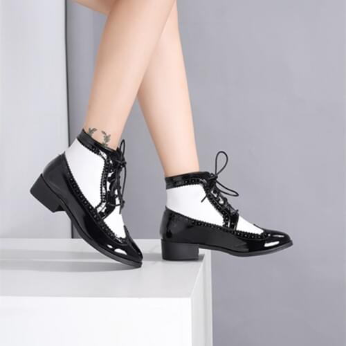 Women Winter Snow Boots Genuine leather Ankle Winter cheleas heel boot woman Short Brown Boots 2020 for women boots