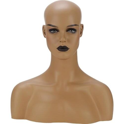 Female Firberglass Mannequin Head Bust For Wig and Hat Display
