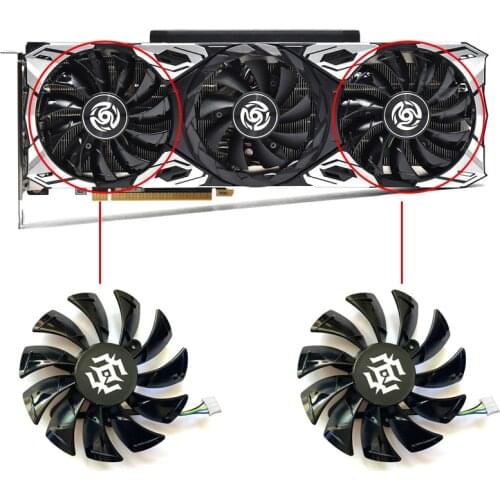 2PCS GA92S2U 85MM 4PIN RTX 3080 GPU Fan For ZOTAC GeForce RTX3080-10G6X RTX2080 TI RTX 2080 SUPER-8GD6 RTX3070-8GD6 Cooling Fan