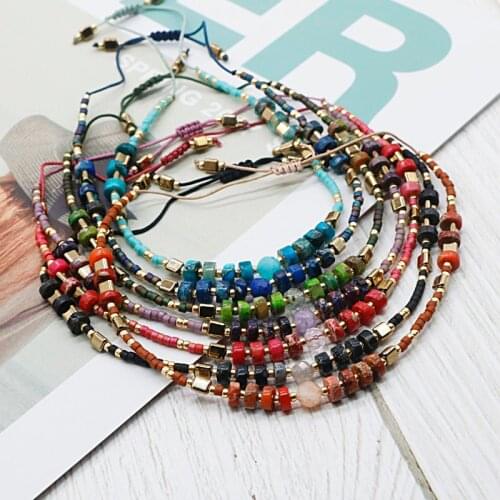 2020 Fashion Handmade Bohemia Natural Emperor Stone Macrame Bracelets Women Boho Bead Bracelet For Women Gift for Her ZM-01