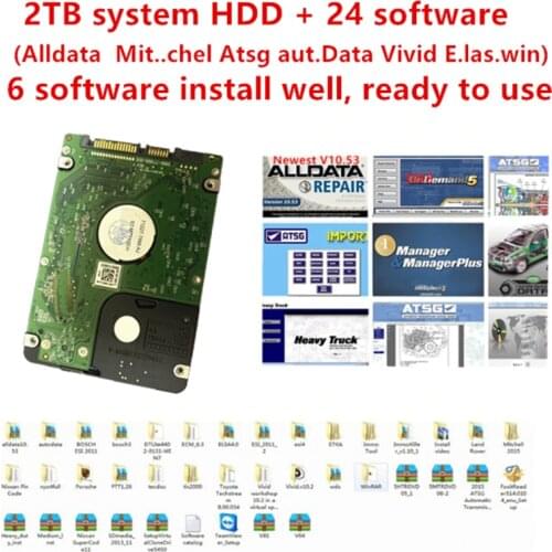 2021 hot All data Auto Repair Alldata 10.53 mit od5 vivid workshop ATSG auto-data 24in1 2TB, don't need install ready to use
