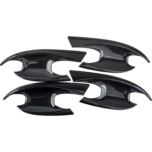 4Pcs ABS Carbon Fiber Style Car Outer Door Handle Bowl Cup Cover Trim Fit for Hyundai Sonata 2020 2021