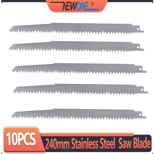 Stainless Steel big Saw Blades 240mm Multi Cutting For Wood, Frozen meat, Bone on Reciprocating Saw Power Tools Accessories