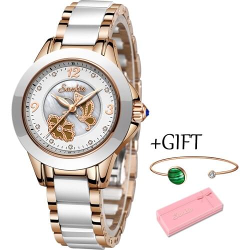 SUNKTA New Rose Gold Women Watches Ladies Quartz Watch Top Brand Luxury Wrist Watch Female Gift Wrist Watch Girl Zegarek damski