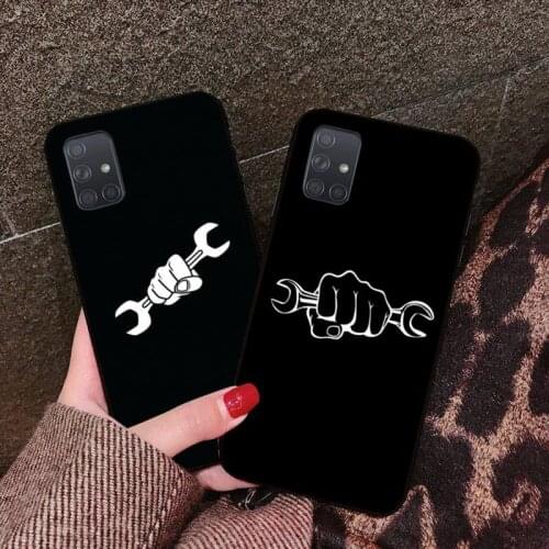 CUTEWANAN Mechanic Holding A Wrench Motorcycle Phone Cover For Samsung A10 A20 A30 A40 A50 A70 A80 A71 A91 A51 A6 A8 2018