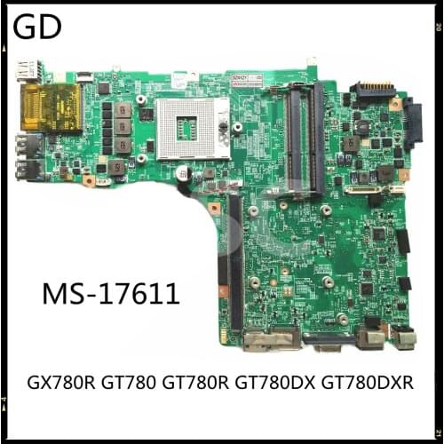 GD Original For MSI GX780R GT780 GT780R GT780DX GT780DXR Laptop Motherboard MS-17611 REV:1.1 DDR3 HM67 Mainboard Full Tested
