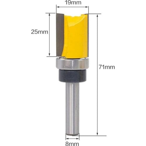 Bearing Flush Trim Router Bit for Wood -1/4 inch/ 6.25mm/8mm Shank