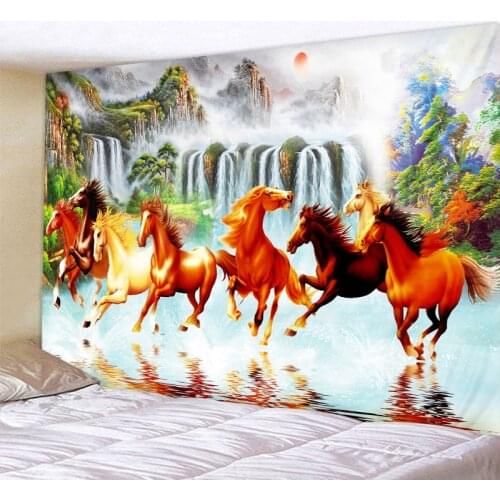 Beautiful Pentium Horse Decor Psychedelic Tapestry Wall Hanging Indian Mandala Tapestry Hippie Tapestry Boho Wall Cloth
