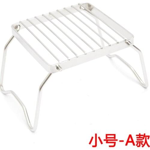 Outdoor mini small portable folding stainless steel BBQ bracket Barbecue set pot bracket Barbecue tray bracket grilled net