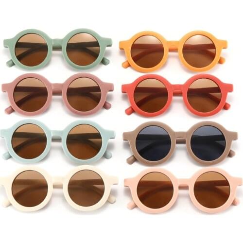 Fashion Retro Round Kids Sunglasses Boys Girls Sun Glasses Vintage Chirldren Sunglasses Colorful Baby Shades UV Goggles
