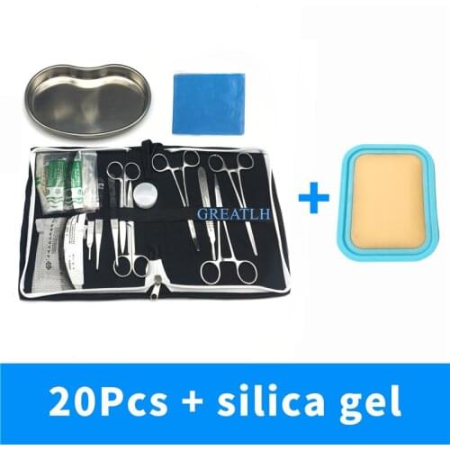 Suture Surgical instrument tools kits for student suture practise Science Aids training silicione model