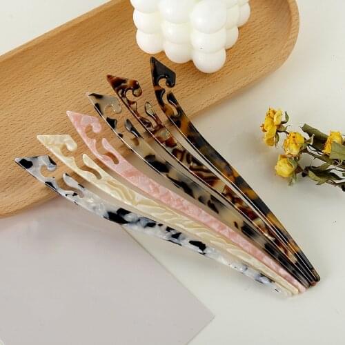 Retro Style Hair Sticks Vintage Acetate Chopstick Women Hairpins Hair Clips Hairwear Wedding Hair Jewelry Accessories Gift