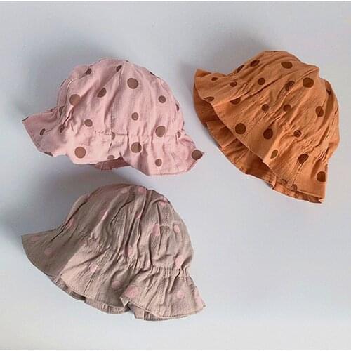 2021 Spring Summer New Cotton Baby Bucket Hat Kids Sunscreen Panama Hats Boys Girls Fedoras Outdoor Fisherman Hat Beach Cap