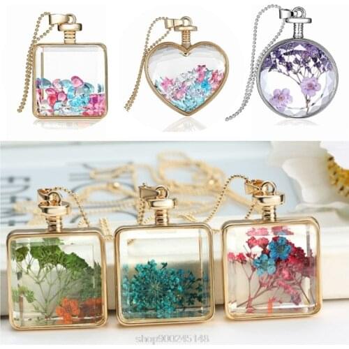 Pressed Flowers Pendant Metal DIY Frame Bezel Cabochon UV Resin Jewelry Making O19 20 Dropshipping