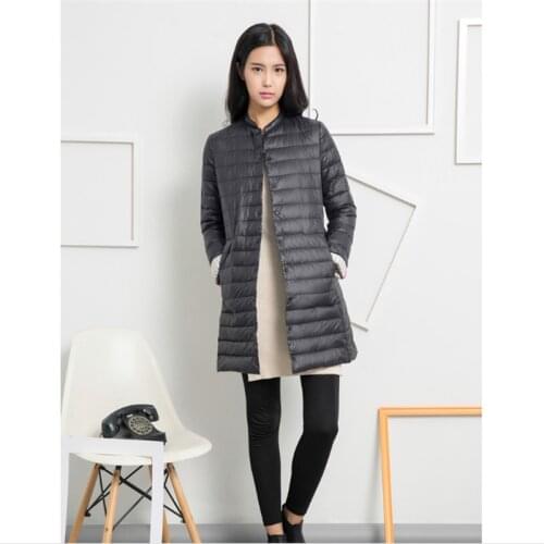 Casual Ultralight Down Coat Women Winter Jacket Womens Down Jackets Long Thin Down Coat DP015