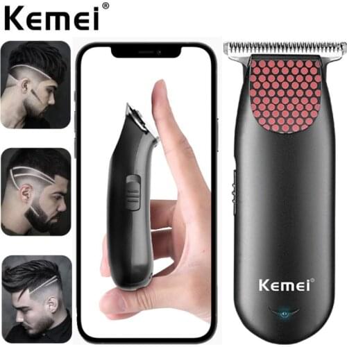 Kemei hair trimmer KM-889 cordless rechargeable hair clipper 0mm oilhead clipper carving hair mini haircut machine beard trimmer