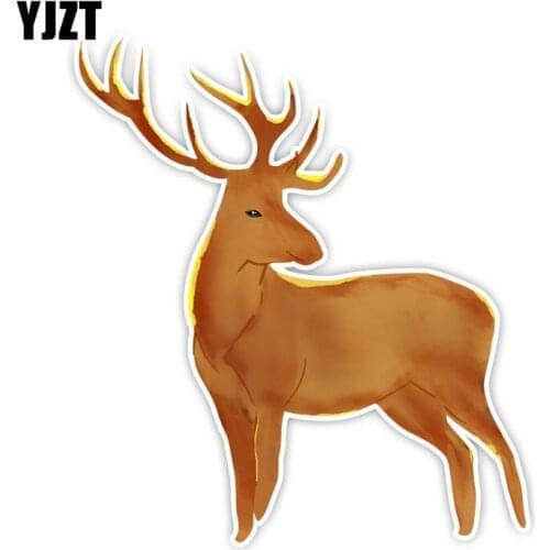 YJZT 18CM*16.3CM Reflective Animal Deer Car Sticker Decals PVC Car Accessories C29-0803