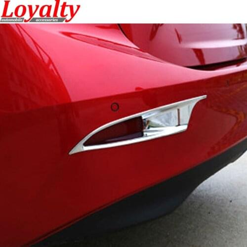 Loyalty for Mazda 3 Axela sedan 2016 Rear Fog Light Lamp Cover Trim ABS Chrome Car Styling Auto Accessories