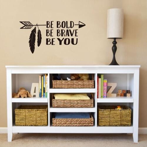 Be Bold, Be Brave, Be You Arrow Decal Wall Art Vinyl Sticker Lettering , Child Boy Vinyl Lettering Art Wall Decal, Boho, Aztec