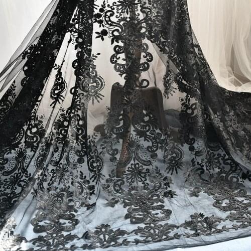 1yard price embroidered lace gauze cloth wedding dress handmade diy fabric high fashion clothing accessories